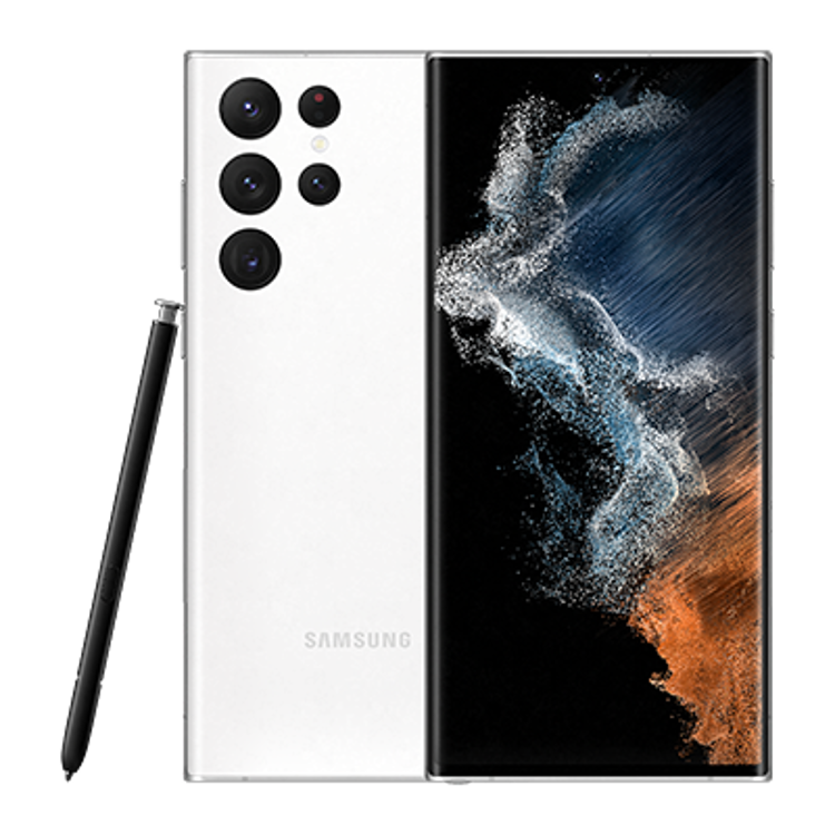 صورة Samsung Galaxy S22 Ultra 5G 256 GB Phantom White